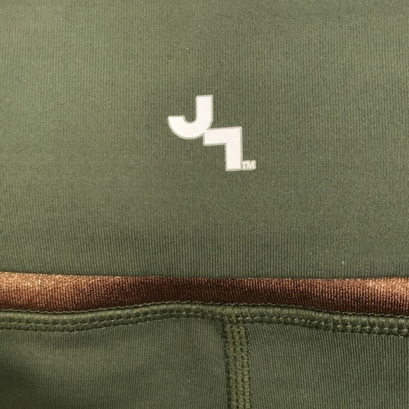 JOYLAB 7/8 Shine & Mesh Pieced Legging Deep Olive - Picture 9 of 13